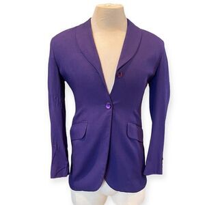 Vintage 80’s 90’s The Limited Collection Purple Jewel Tone Wool Blend Blazer S